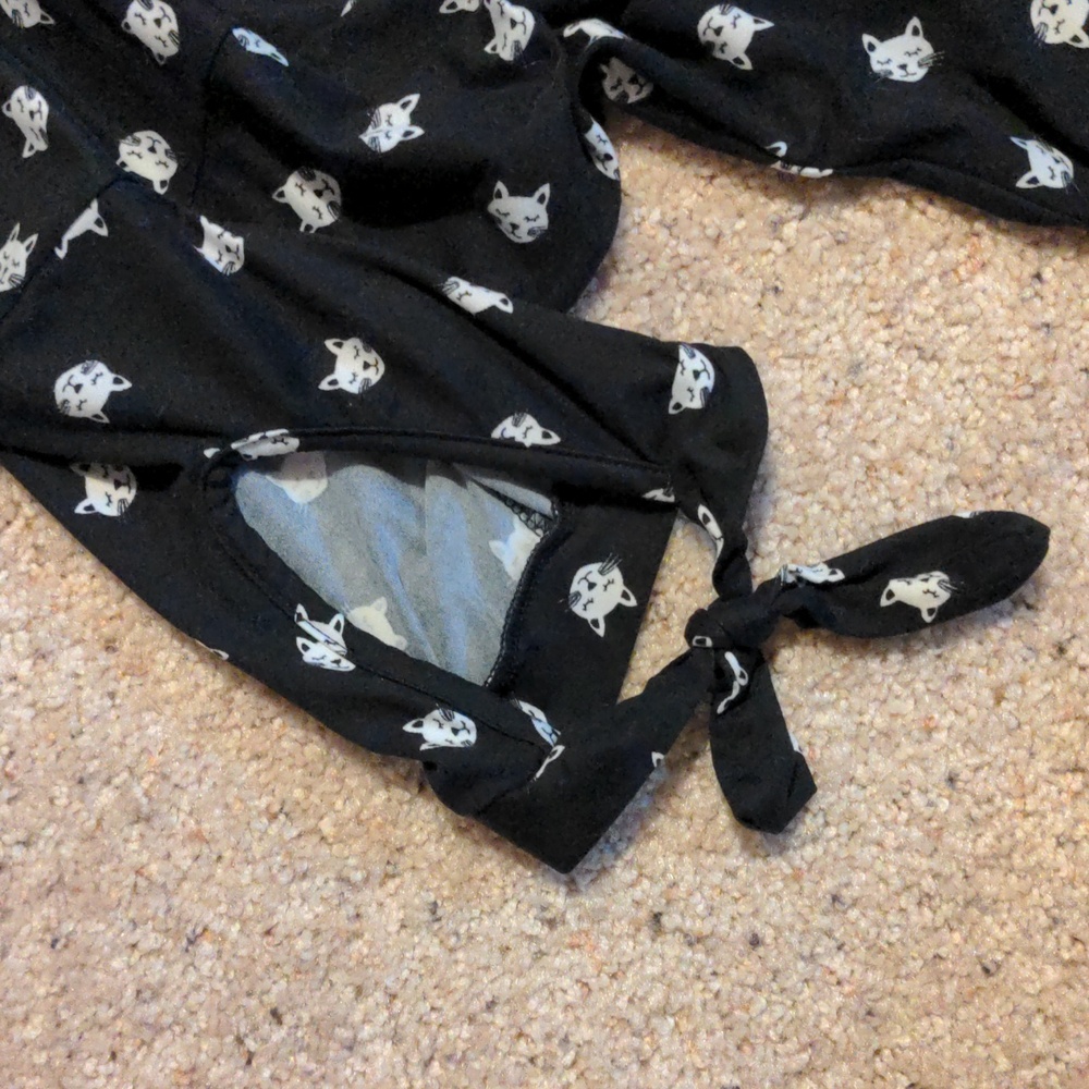 Cute Cat Print Dress - Picture 4 of 5
